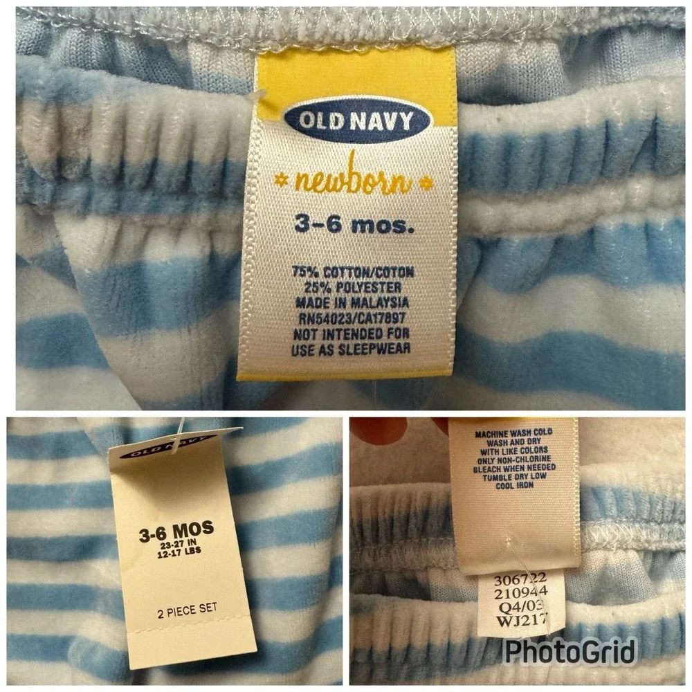 New Old Navy‎ Outfit 3-6 Months Winter Polar Bear Footie Pants Shirt Hat Beanie